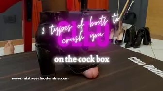 Cleo Domina - 3 types of boots to crush you - on the cock box