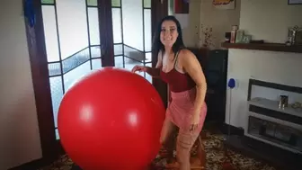 Bouncing on a 55" balloon