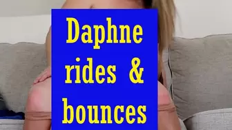 Daphne rides and bounces on cock