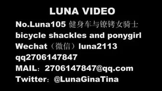 LUNA105_Shackles on a bike ponygirl training