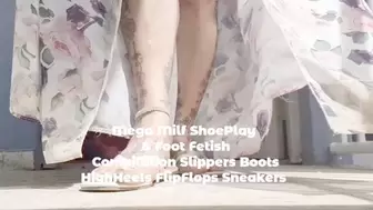 LOLA LOVES SHOES SPECIAL Mega Milf ShoePlay & Foot Fetish Compilation clip Slippers Boots HighHeels FlipFlops Sneakers