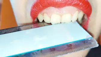 biting a ruler