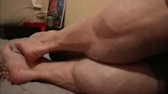 Iron Ivy, muscular calves rubbing together