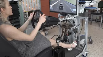 Paula Takes Her First Drive in the Simulator (MP4 - 1080p)