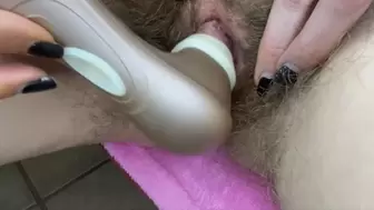 fucking pussy with her new toy