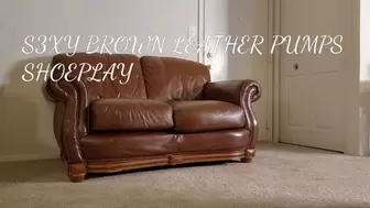 S3XY BROWN LEATHER PUMPS SHOEPLAY