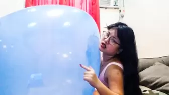 Freya Kisses, Licks, Bites And Pops Your GIANT Balloons