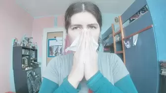 Allergic nose blowing