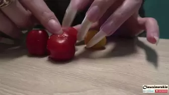 clawing tomatoes