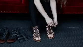 Eliana Tries on and Models Sandals 4K (3840x2160)