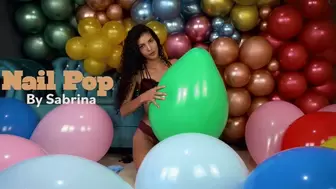 Sabrina The Terrified girl on first balloon pop session!