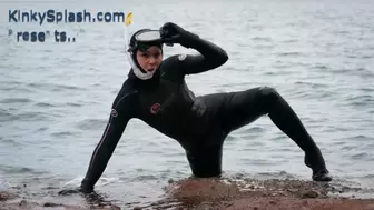 Wet-suit Work out On The Beach