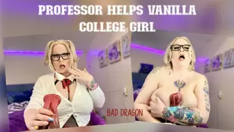 Professor Helps Vanilla College Girl