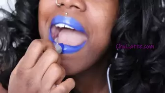 Purple People Eater Lipstick - Lip Fetish, Lipstick Fetish, Mouth Fetish - 1080 WMV