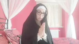 the nun prays only with her diaper