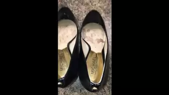 Debbie Experiences Multiple Orgasms While Fucking Hubby in Lingerie & Black Patent Michael Kors Stiletto Spiked Heel Pumps 3