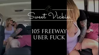 Hubby fucks me in the Uber and gives me a huge creampie