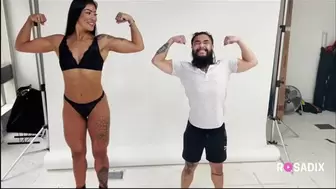 Fitness Model Sandy vs Phil - Size comparison