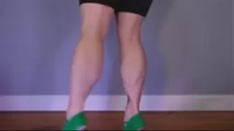 Calf Muscle Flex in Green Ballet Slippers WMV 720