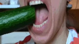 bite cucumber