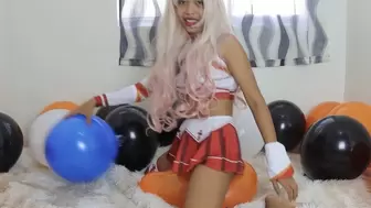 Sexy Anime Girl Camylle Sit To Pops All Your Balloons