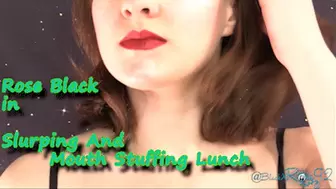 Slurping And Mouth Stuffing Lunch-MP4