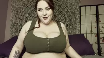 Big natural tits & huge areola nipple teasing