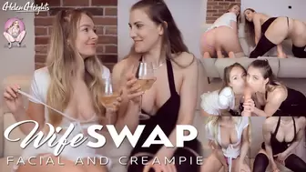 Wife swap facial and creampie