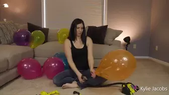 Blowing Up 11 Inch Latex Balloons - Kylie Jacobs - MP4 1080p HD