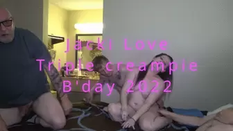 Jacki Love triple creampie birthday 4some (1080p)