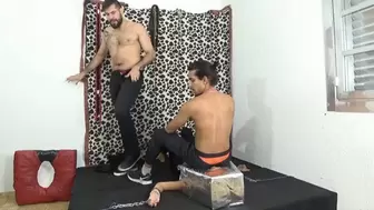 ALPHA MALES IN BLACK WITH HARD FACE SITTING IN SMOTHERBOX - BY DANIEL SANTIAGO AND JACK HARRIS - CLIP 3 IN FULL HD