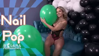 Nail Pop Tease Green Balloons by Lara