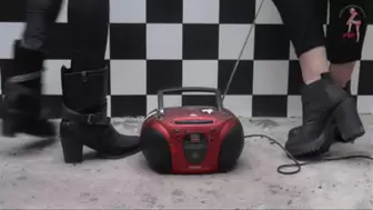 Radio used as Foot Ball