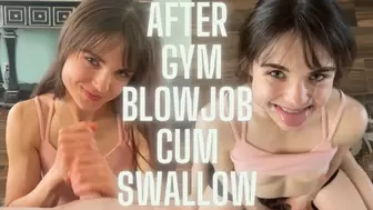POV Blowjob After Gym - Cum Swallowing!