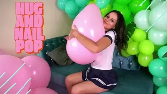 Hug And Squeezy Pop Pink Balloons By Clara - 4K