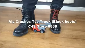 Aly Crushes Toy Truck (Black boots)