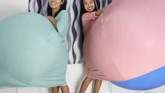 Camylle And Stella 2 Girl Pregnant Belly Pump To Pop