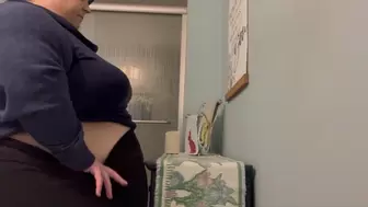 Celia Does Some Bathroom Belly Play - MP4