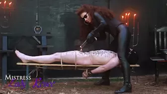 Mistress Lady Renee - Wax bitch tied down - wmv