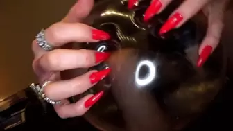 condom scratching and popping with long red fingernails and high heels - full clip - (1280x720*mp4)