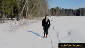 Big Natasha tied up in snow - Full movie - MP4