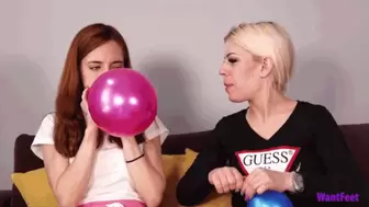 Balloon Blowing and Popping 4K