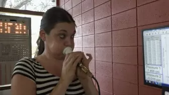 Scarlet Tests Her Lung Capacity and Blowing Pressure (MP4 - 1080p)