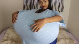Camylle Does Balloon Stuffing BIG Boobs And BIG Butts
