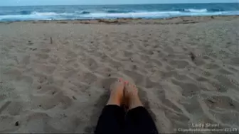 Sand On My Calves Seated Beach Barefoot Flex