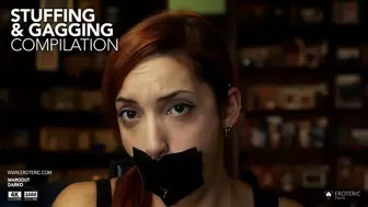 Stuffed & Gagged Compilation (1080): tape and socks!