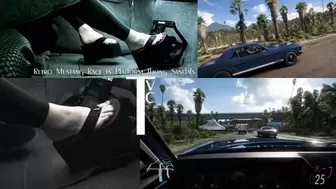 Retro Mustang Race in Platform Thong Sandals (mp4 1080p)