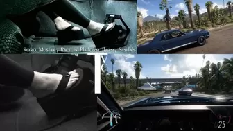 Retro Mustang Race in Platform Thong Sandals (mp4 720p)
