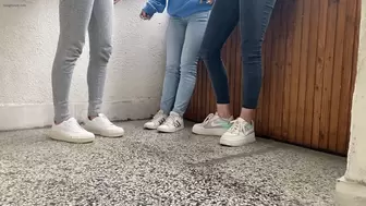 GIRLS CRUSHING CIGARETTES IN DIFFERENT SHOES SMOKE BREAK COMPILATION - MOV HD