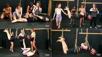 Special 100 Bondage Kitties: 4 actresses tie up and humiliate the director - spanish (sub english), MP4, FULLHD 1080
